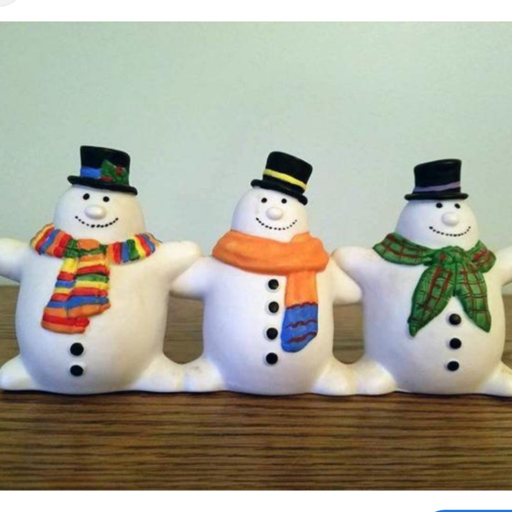 Department 56 Snowman Trio with Colorful Hats and Scarves